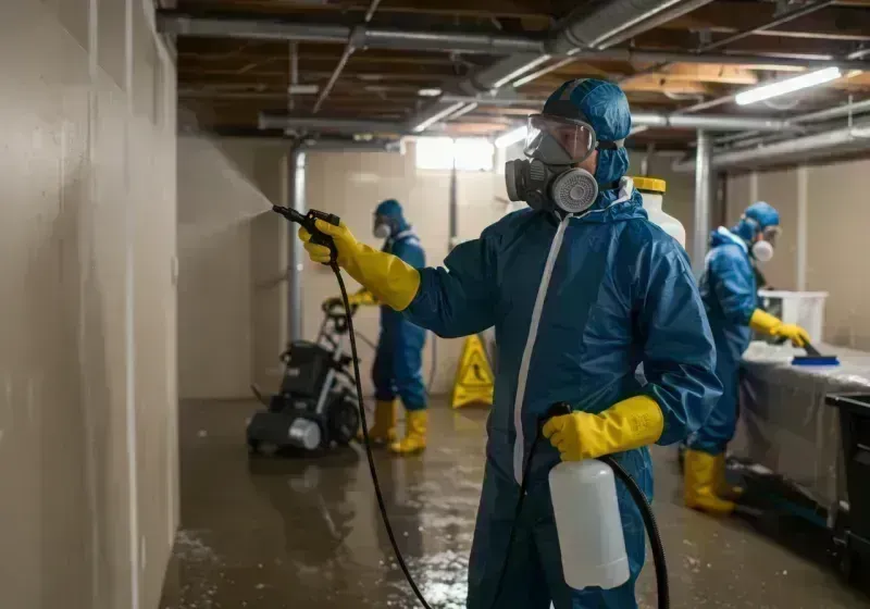 Basement Sanitization and Antimicrobial Treatment process in Grand Terrace, CA